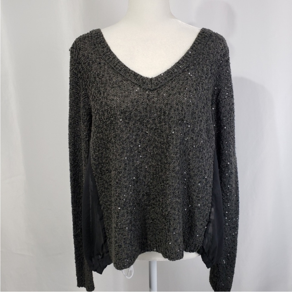 American Eagle Outfitters black sequin sweater, size Medium